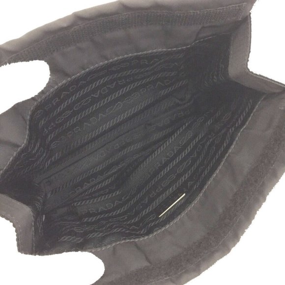 PRADA Logo Plate Nylon Cosmetic Pouch Bag /1D2302 - Picture 7 of 8